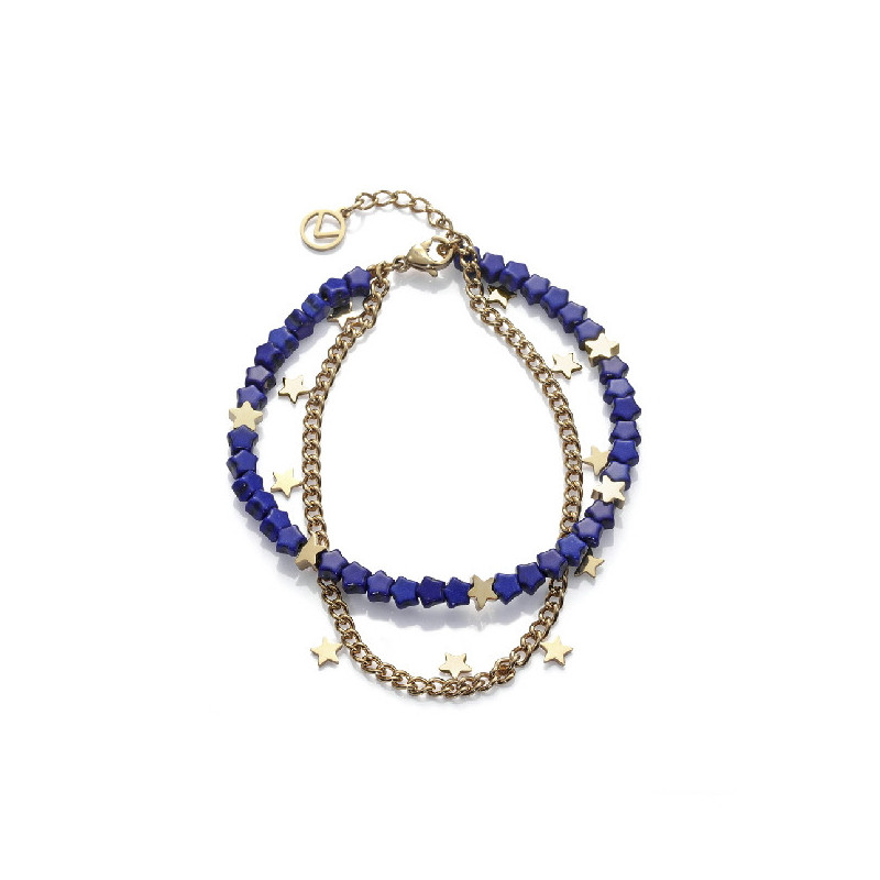 Pulsera Mujer Viceroy Fashion 1348P01012 Acero Dorado Piedras Azules - 000730163