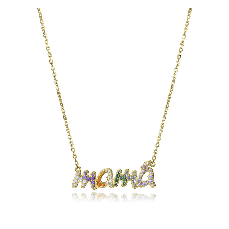 Collar Mujer Viceroy Jewels 2340C0100-39 Plata Dorada Mamá Piedras Multicolor - 000750275