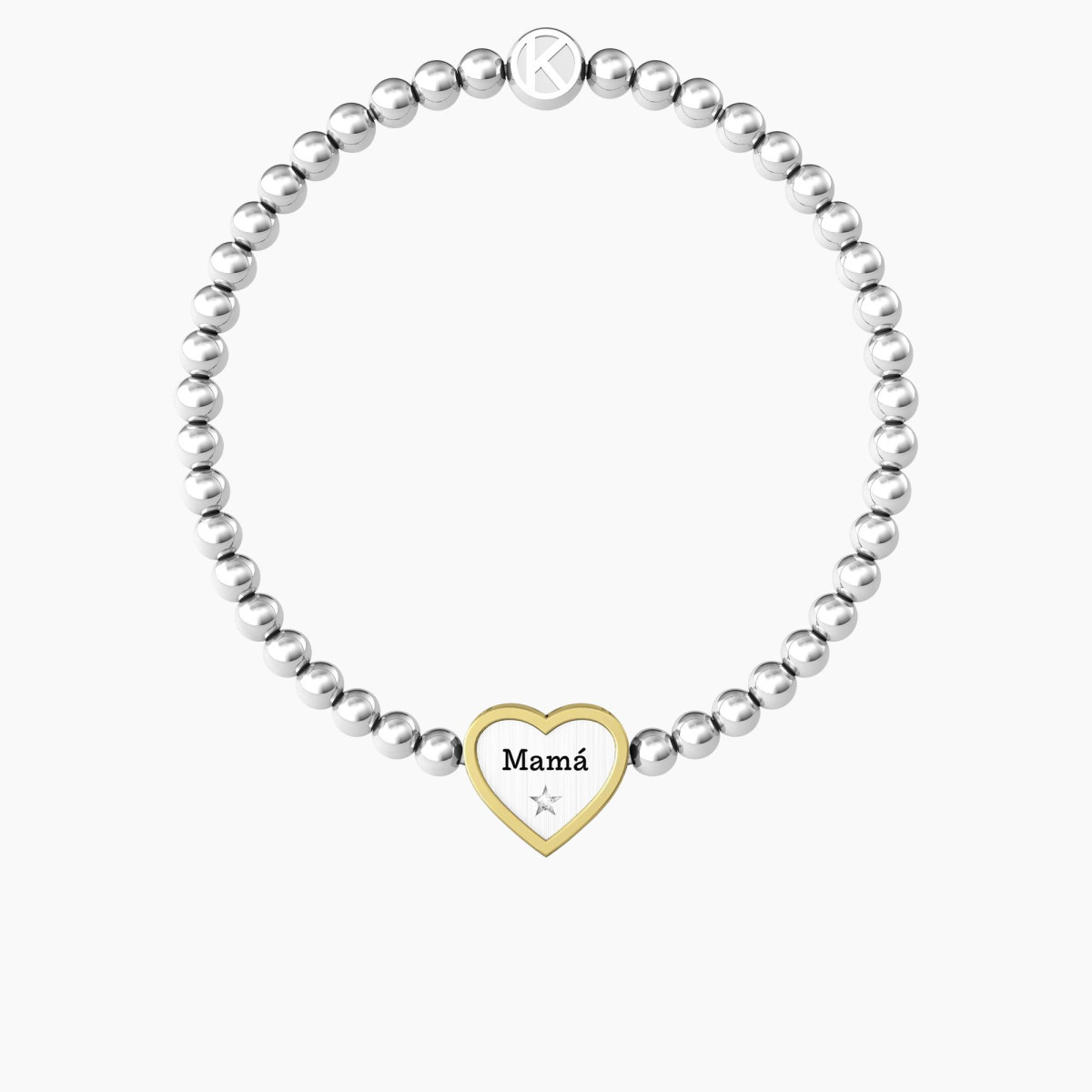 Pulsera Mujer Mamá Kidult ES732211 Acero Bicolor Elástica - 000820214