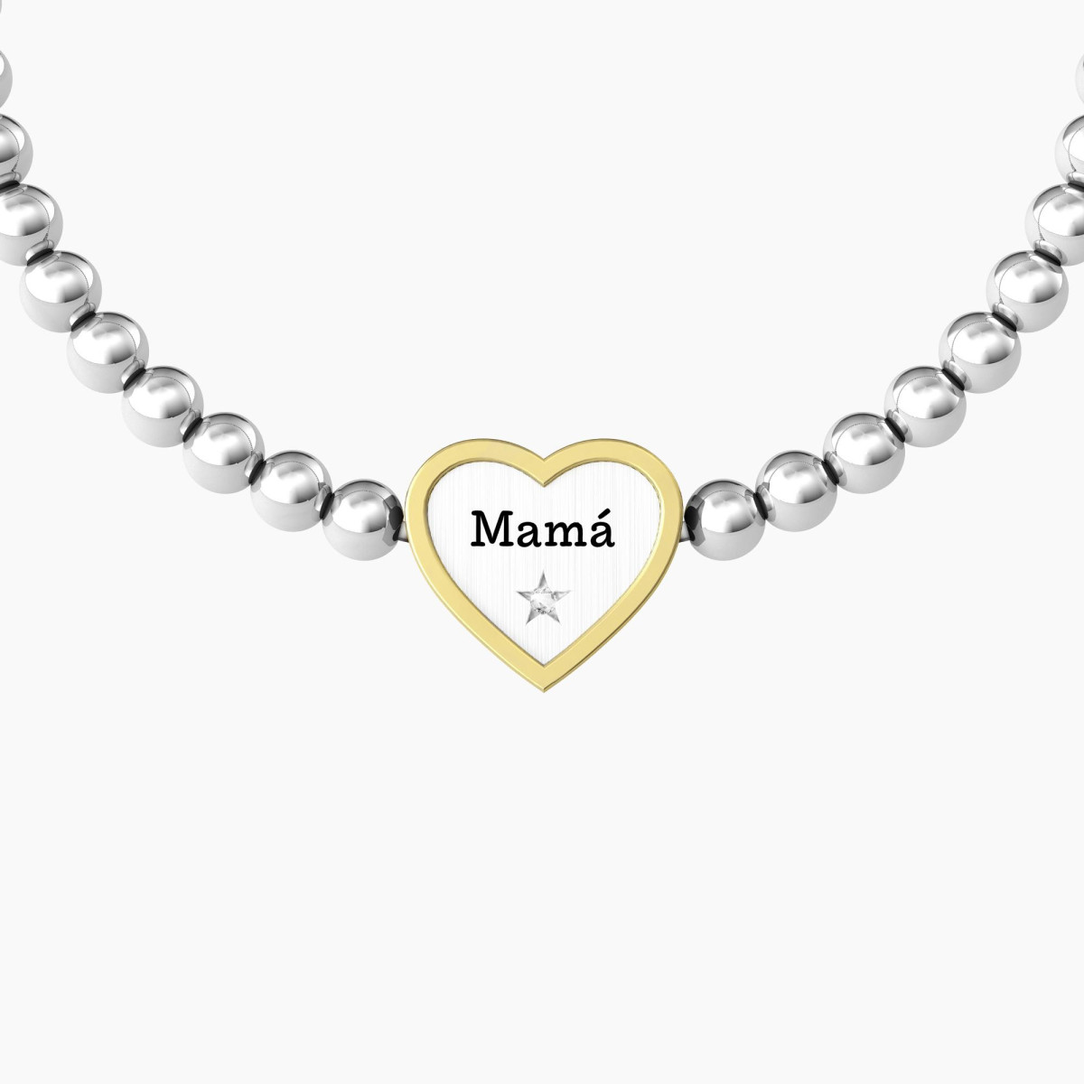 Pulsera Mujer Mamá Kidult ES732211 Acero Bicolor Elástica - 000820214