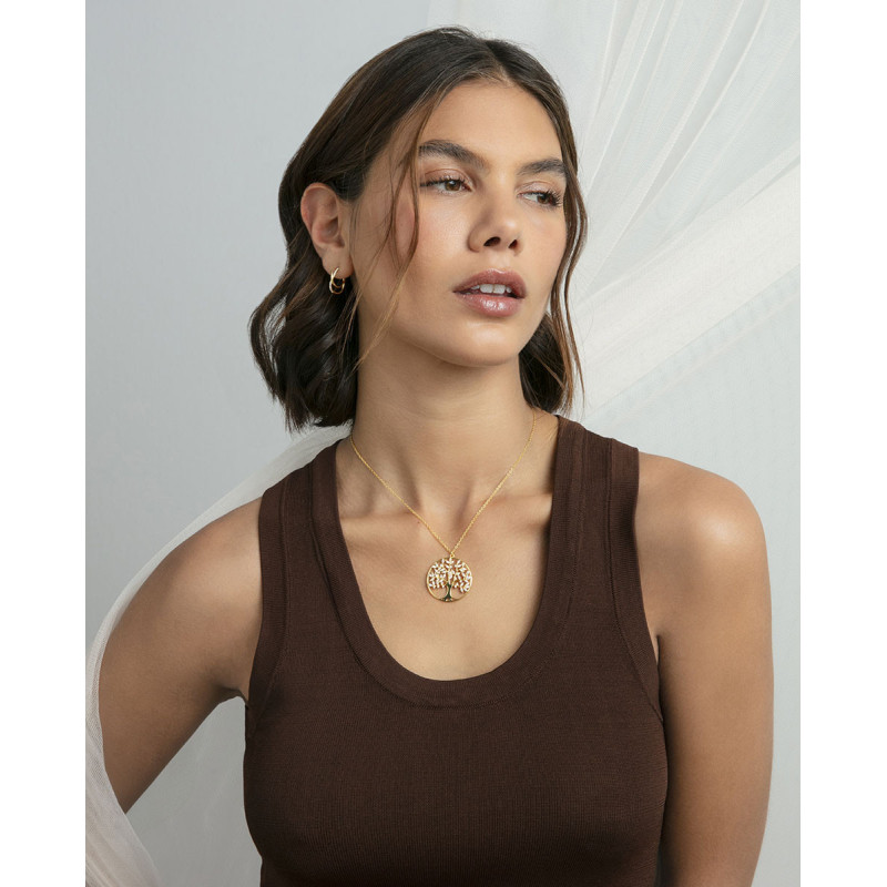 Viceroy Jewels 9148C100-30 Collar Mujer Plata Dorada Circonitas Árbol de la Vida - 000750278