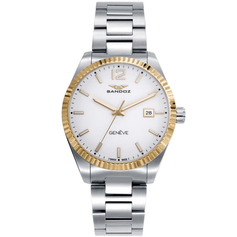 Reloj Hombre Sandoz Cuarzo Suizo Acero Zafiro 40 mm - 81525-59