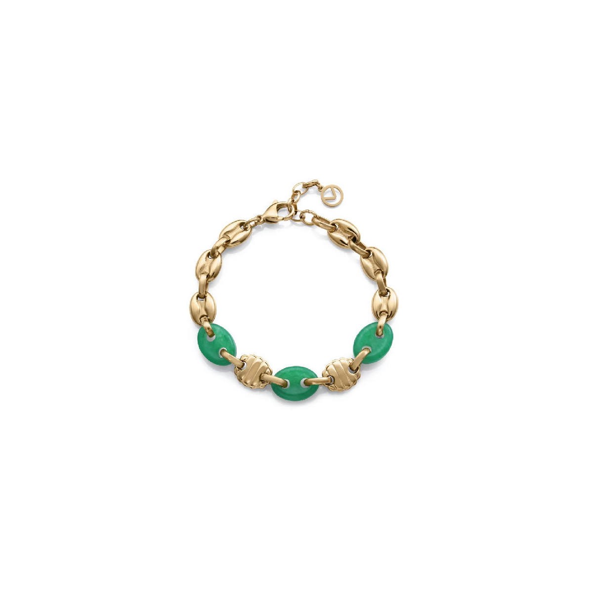 Pulsera Mujer Viceroy Fashion 14274P01016 Acero Dorado Calcedonia Verde - 000730276