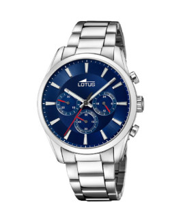 Lotus Reloj Hombre Crono Acero Brazalete Esfera Azul Tam 42 mm - 18922/1