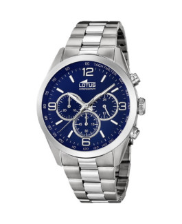 Lotus Reloj Hombre Minimalista Crono Acero Esfera Azul Tam 43 mm - 18152/4