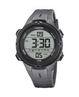Calypso Reloj Hombre Digital Caucho Gris Tam 46 mm - K5837/4