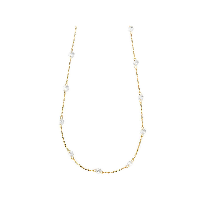 Collar Mujer Salvatore Plata Dorada Circonitas - 000230870