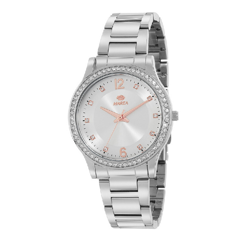 Reloj Mujer Marea Metal Circonitas Plateado 35 mm - B41372/1