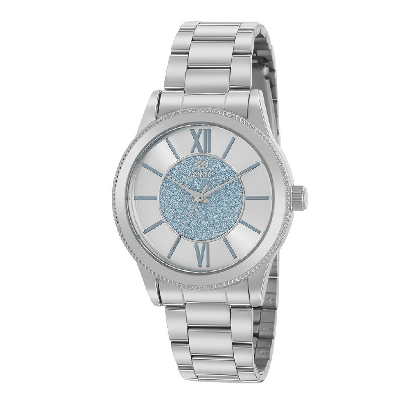 Reloj Mujer Marea Cuarzo Metal Esfera Azul Purpurina 35 mm - B41355/3