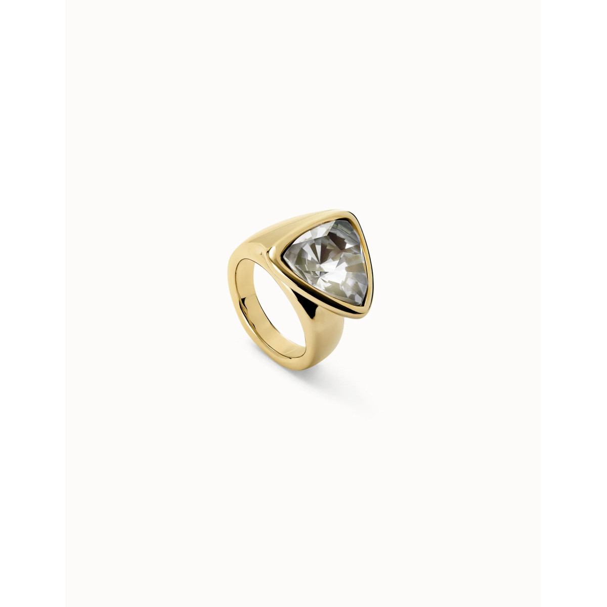 Uno de 50 ANI0833MCLORO012 Anillo Mujer Chapado Oro Cristal Talla 12 - 000500202