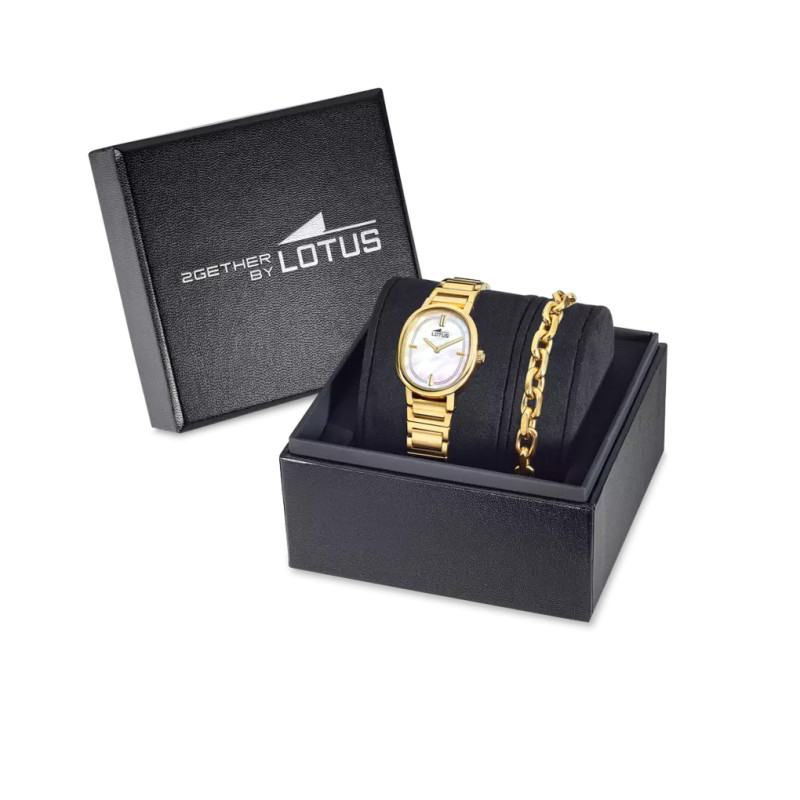 Reloj Mujer Lotus Pack Pulsera Mujer Acero Dorado Tam 26 mm - 19013/1