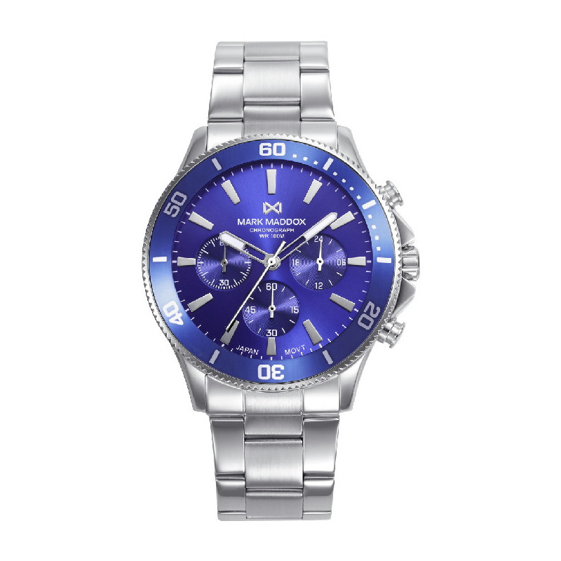 Reloj Hombre Mark Maddox Crono Acero Brazalete Tam 43 mm - HM1027-37