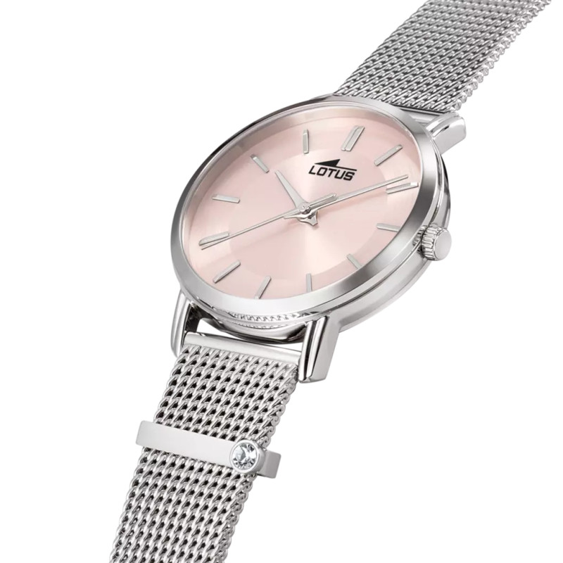 Reloj Mujer Lotus Acero Malla Milanesa Esfera Rosa 33,3 mm - 18737/2