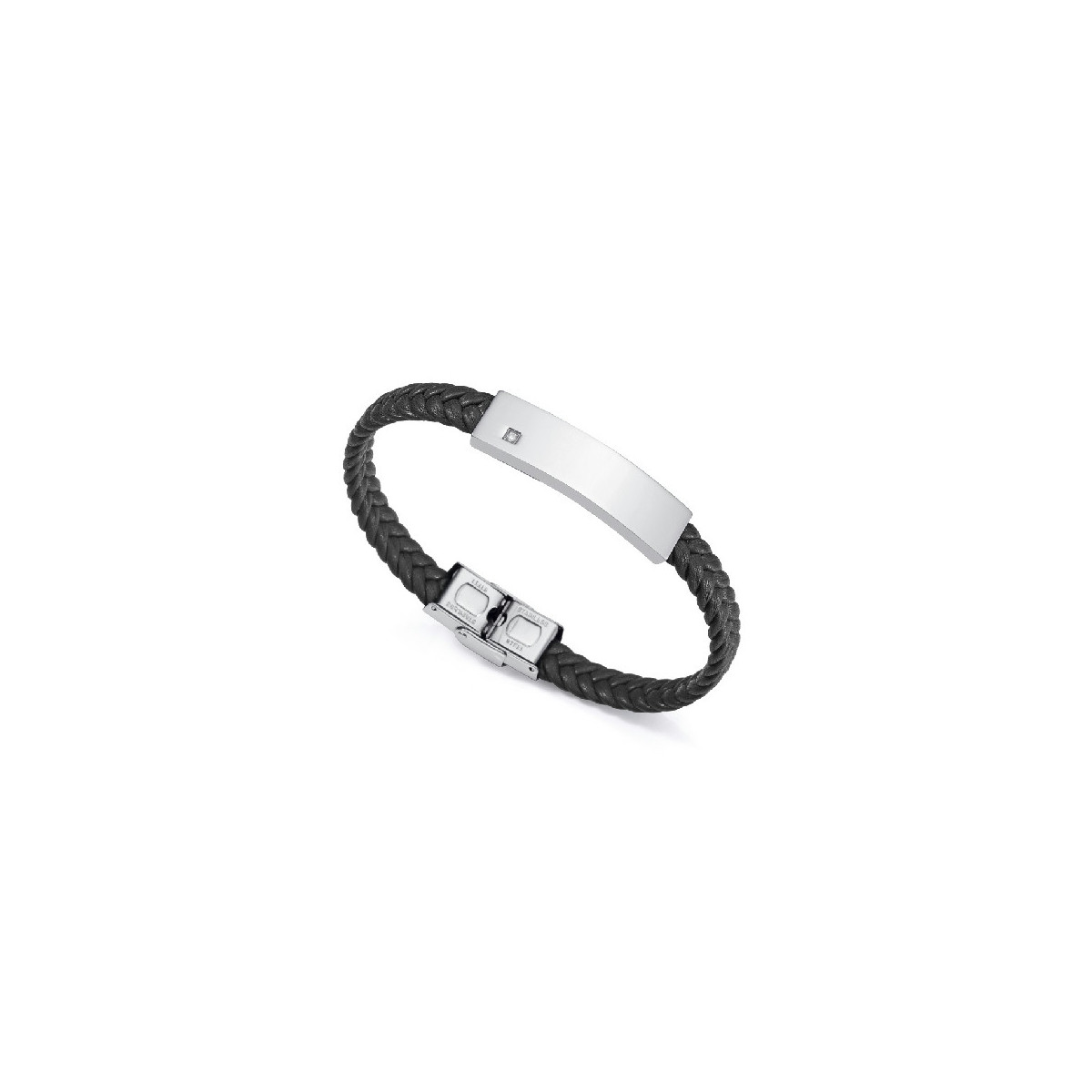 Pulsera Hombre Viceroy Fashion 6484P01010 Cuero Diamante Creado Personalizable - 000730225