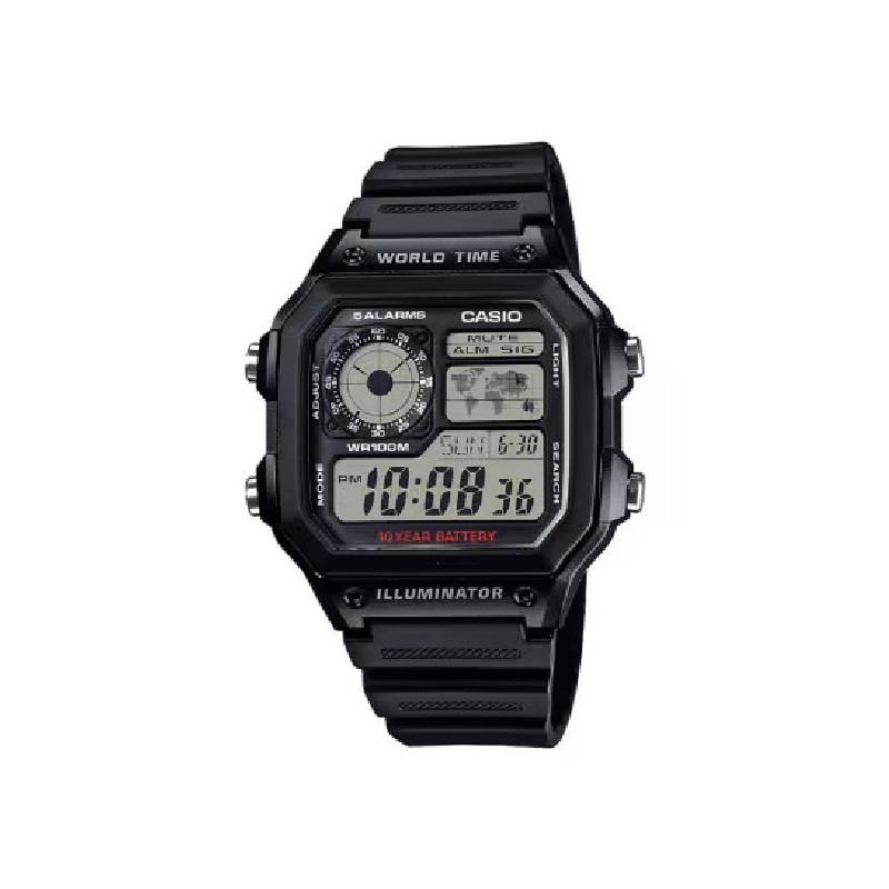 Reloj Hombre Casio AE-1200WH-1AVEF Digital Resina 39 mm - 000360144