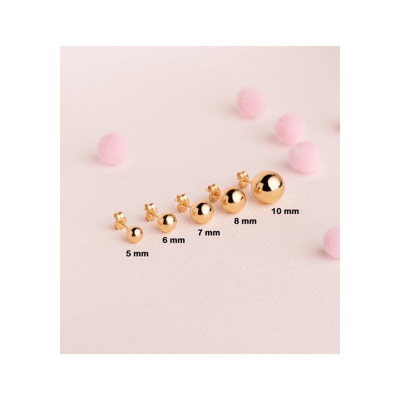 Pendientes Mujer Oro 18 ktes Bolas 10 mm - 000023460