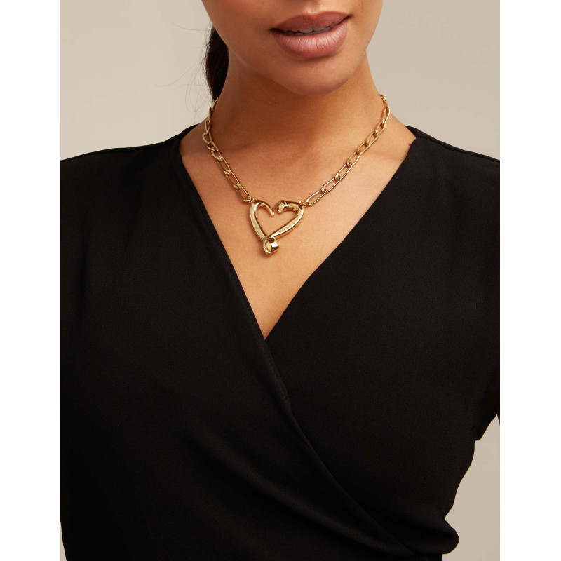 Collar Mujer Uno de 50 COL1804ORO0000U Chapado Oro Corazón - 000500066