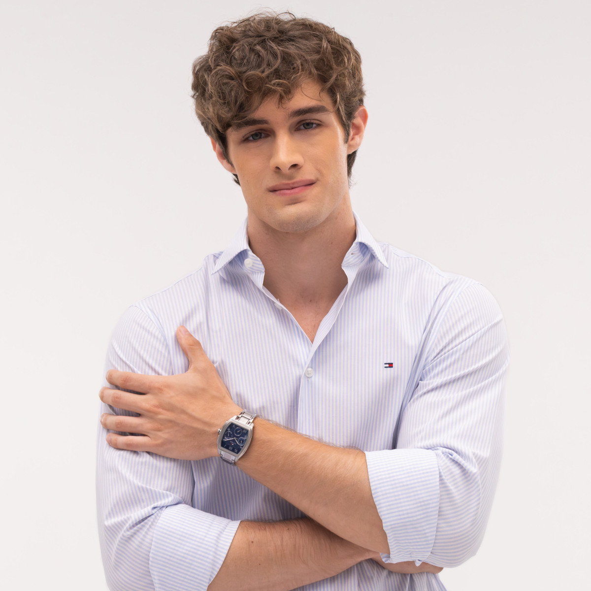 Reloj Hombre Tommy Hilfiger Acero Crono Esfera Azul Tonel 35 mm - 1710763