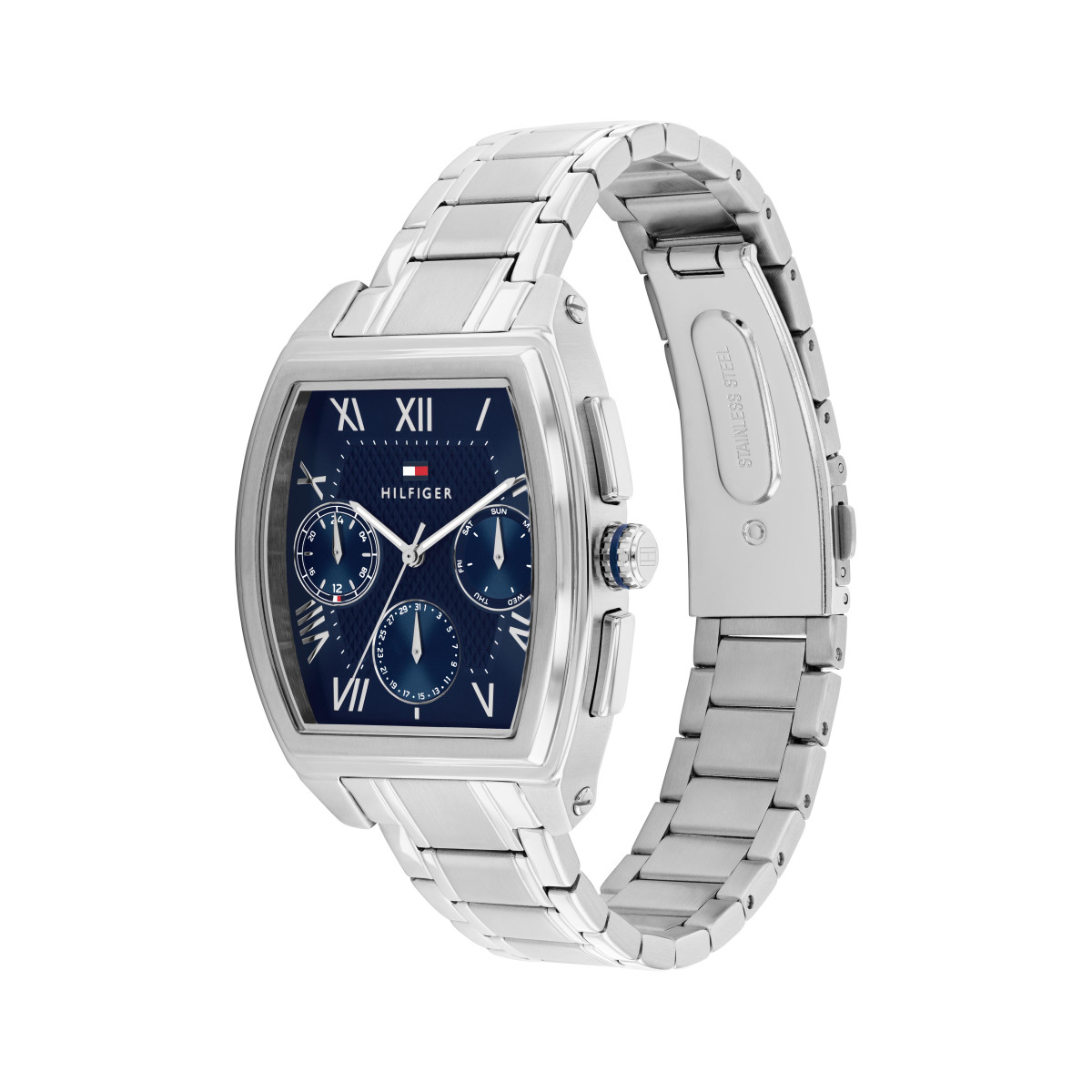 Reloj Hombre Tommy Hilfiger Acero Crono Esfera Azul Tonel 35 mm - 1710763