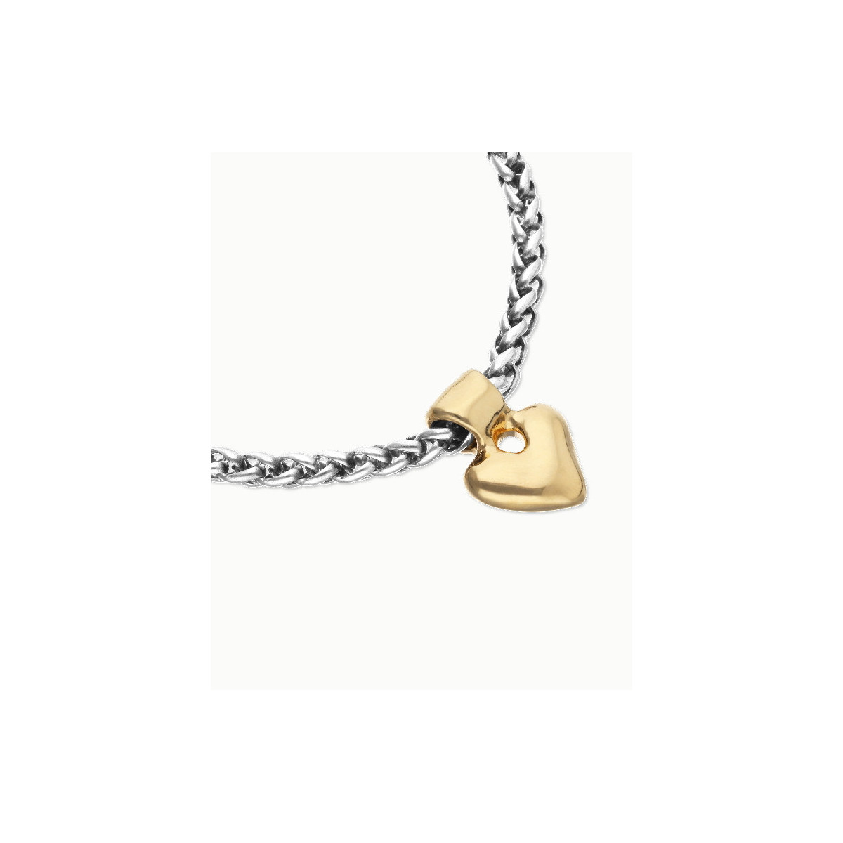 Pulsera Mujer Uno de 50 PUL2642OROMTL0M Chapado Plata Corazón Dorado - 000500251