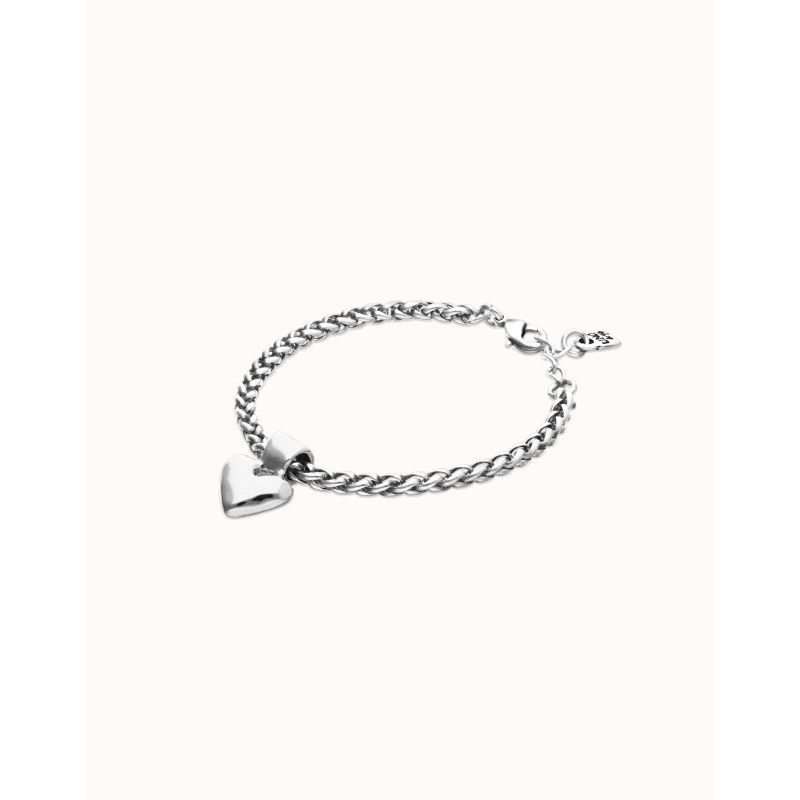 Pulsera Mujer Uno de 50 PUL2642MTL0000M Chapado Plata Corazón - 000500250