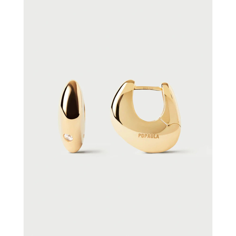 Pendientes Mujer Pdpaola AR01-F60-U Plata Dorada 6 x 16 mm - 000430106