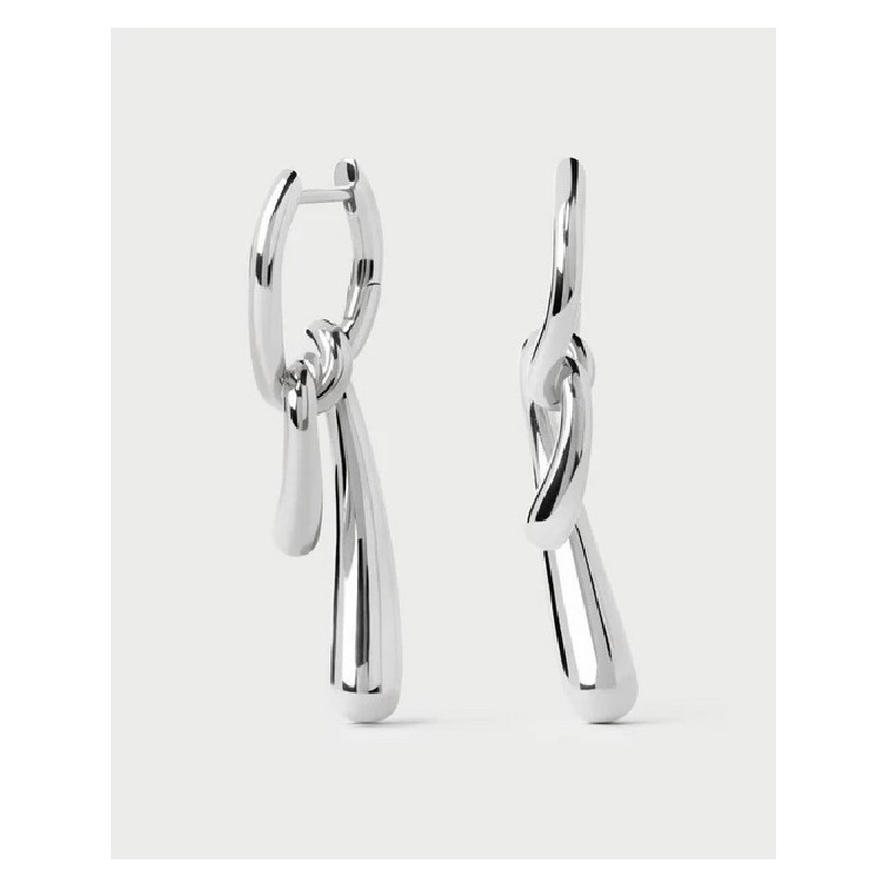 Pendientes Mujer Pdpaola AR02-D27-U Plata Aros Nudo 2,5 x 22 mm - 000430105