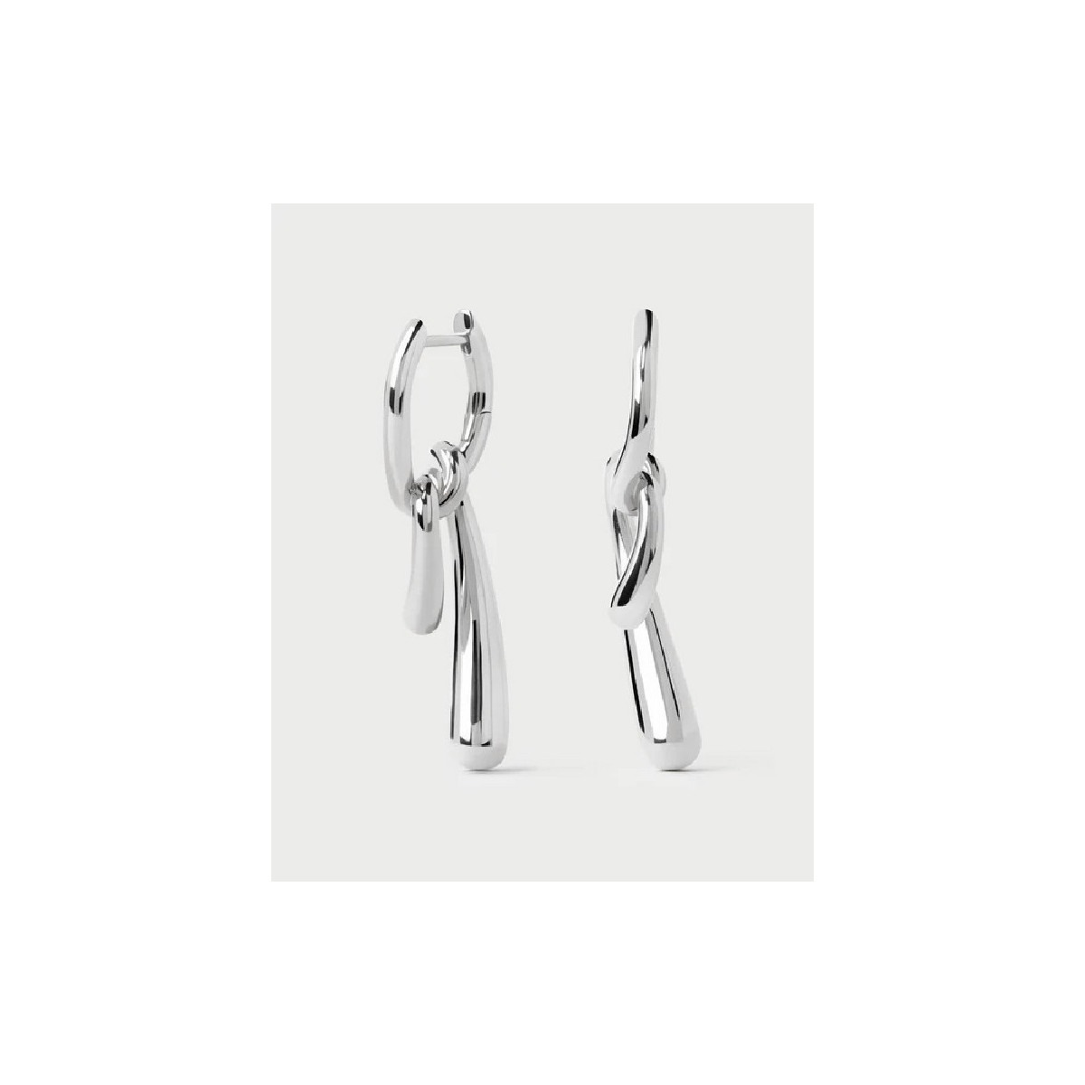 Pendientes Mujer Pdpaola AR02-D27-U Plata Aros Nudo 2,5 x 22 mm - 000430105