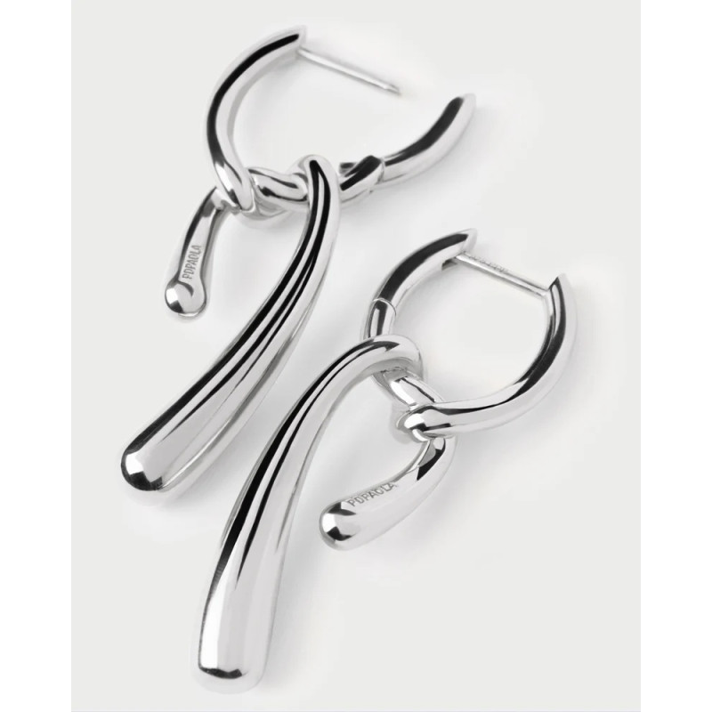 Pendientes Mujer Pdpaola AR02-D27-U Plata Aros Nudo 2,5 x 22 mm - 000430105