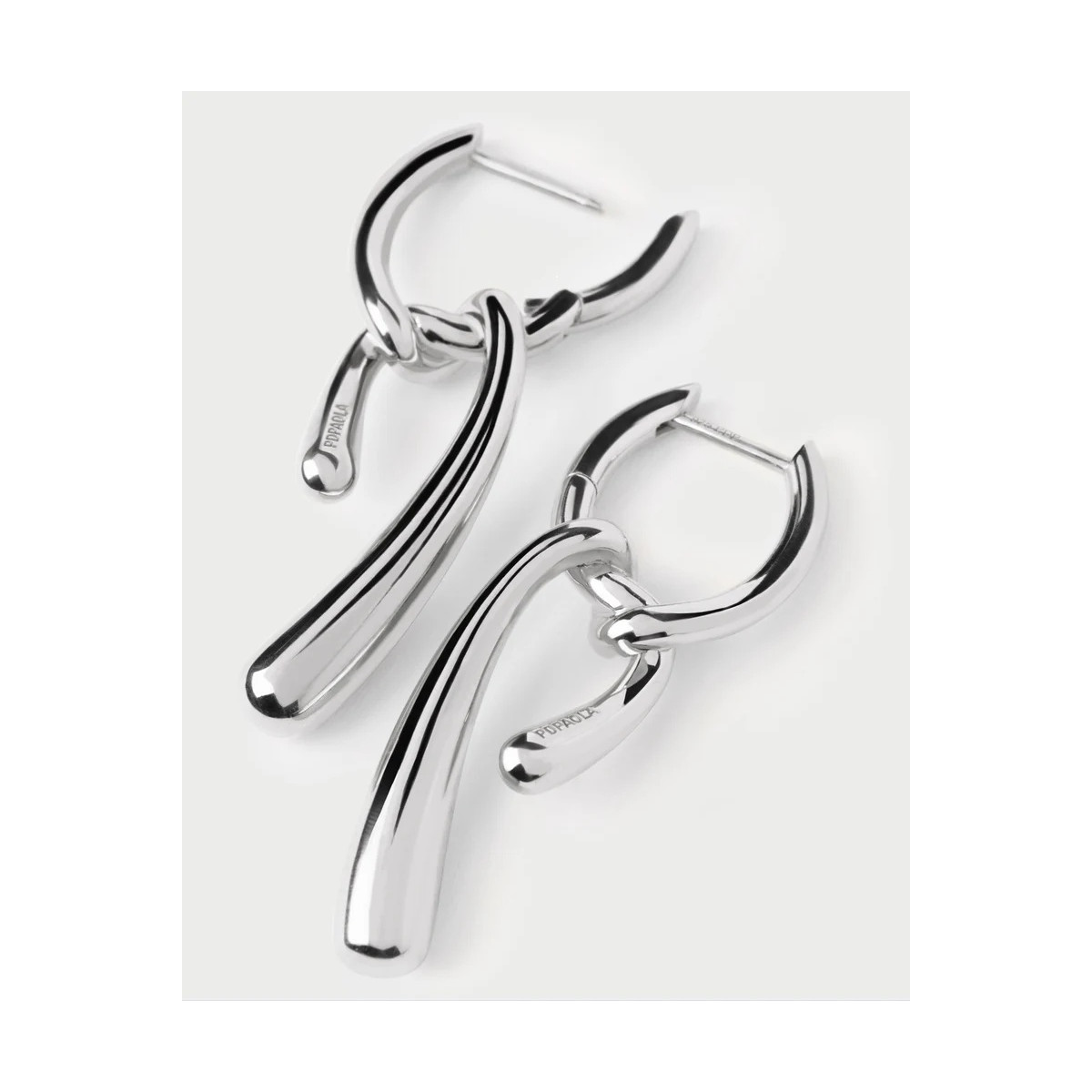 Pendientes Mujer Pdpaola AR02-D27-U Plata Aros Nudo 2,5 x 22 mm - 000430105