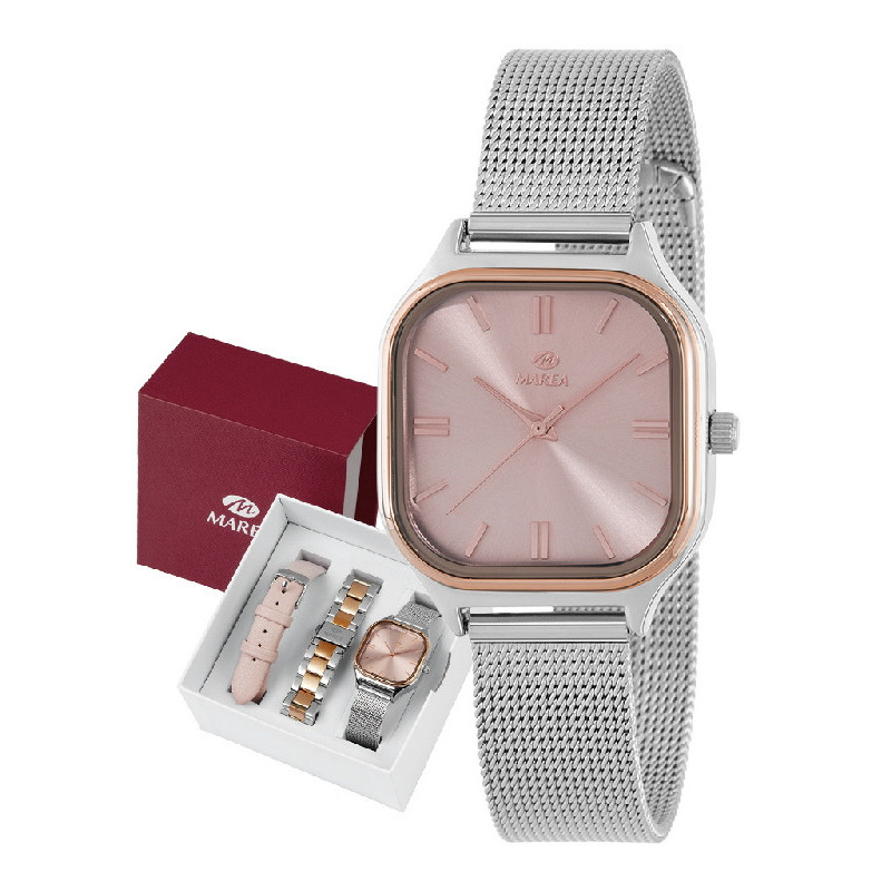 Reloj Mujer Marea Pack brazalete y Correa Cuarzo Metal Malla Milanesa 32 mm - B41437/2