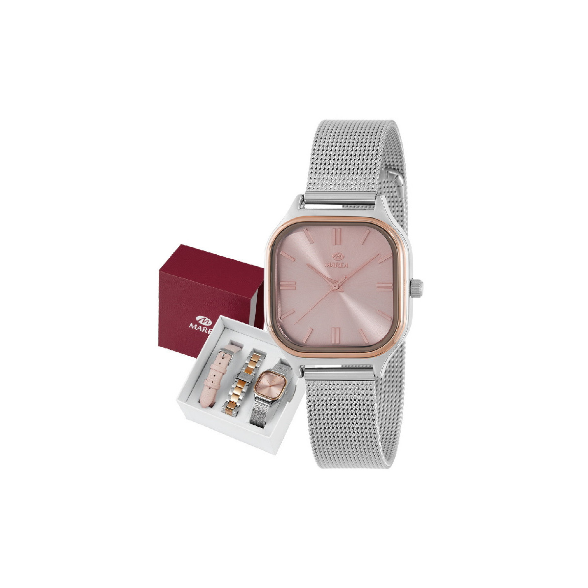 Reloj Mujer Marea Pack brazalete y Correa Cuarzo Metal Malla Milanesa 32 mm - B41437/2