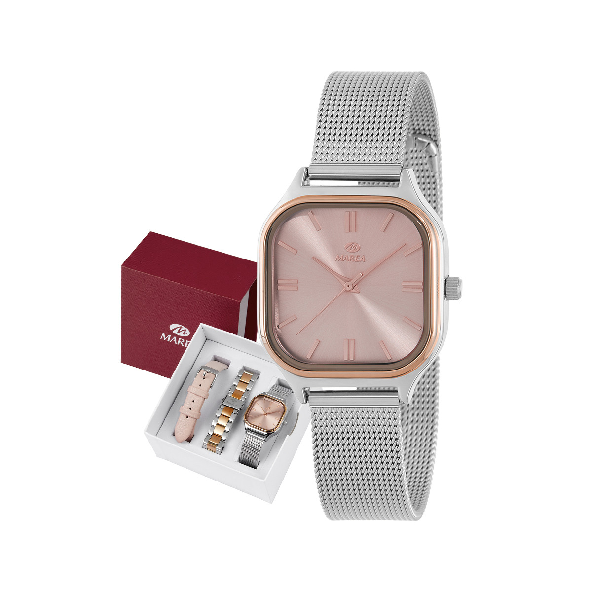 Reloj Mujer Marea Pack brazalete y Correa Cuarzo Metal Malla Milanesa 32 mm - B41437/2