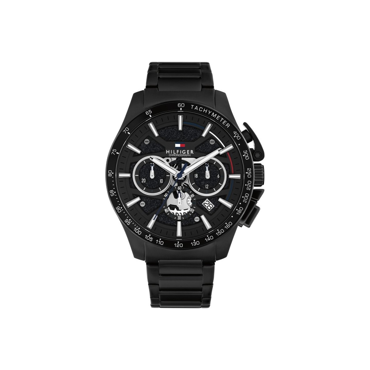 Reloj Hombre Tommy Hilfiger Bank Crono Acero Ip Negro 44 mm - 1792262