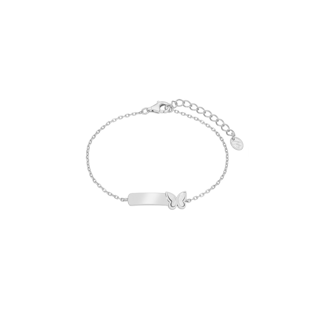 Pulsera Niña Marea D03303/ BN Plata Comunión Mariposa Chapa Personalizable 16/18 cm - 000620051
