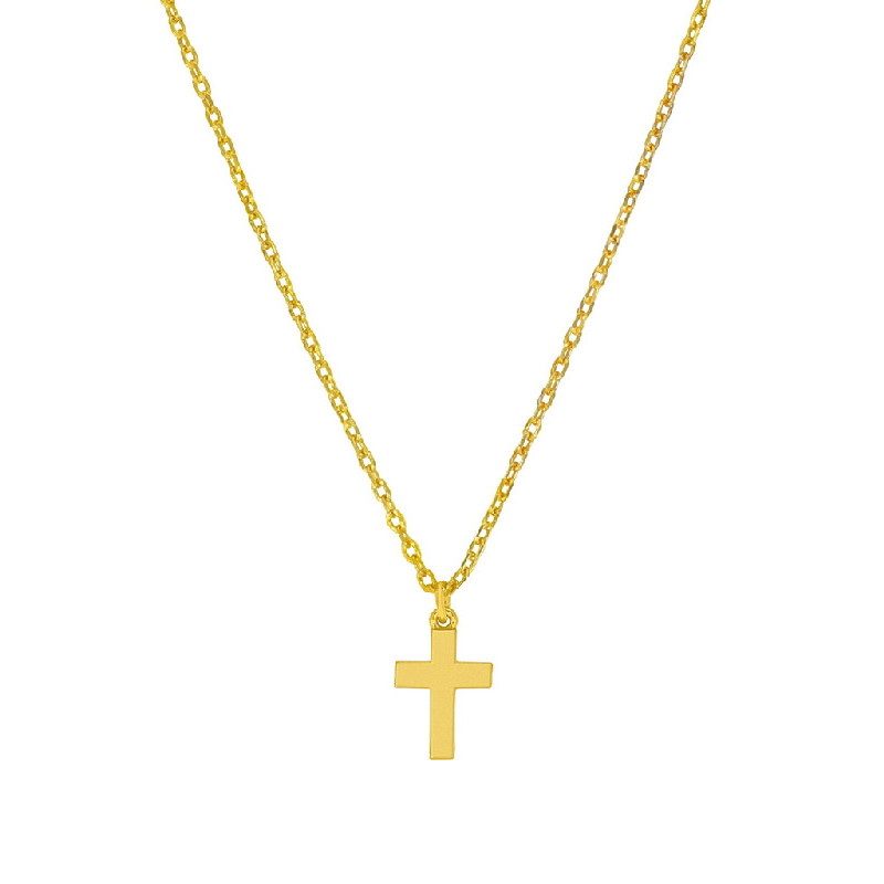 Colgante Niña D03307/BH Plata Dorada Comunión Cruz - 000620056