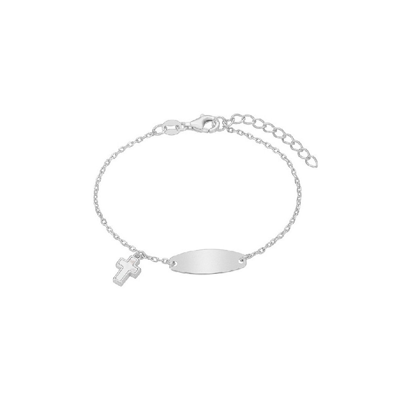Pulsera Niña Marea D03303/BD Plata Comunión Cruz Chapa Personalizable - 000620046