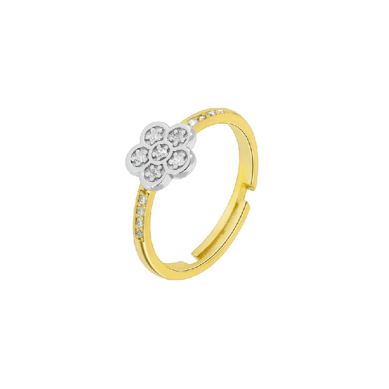 Anillo Niña Marea D03306/AJ Plata Bicolor Flor Ajustable - 000620053