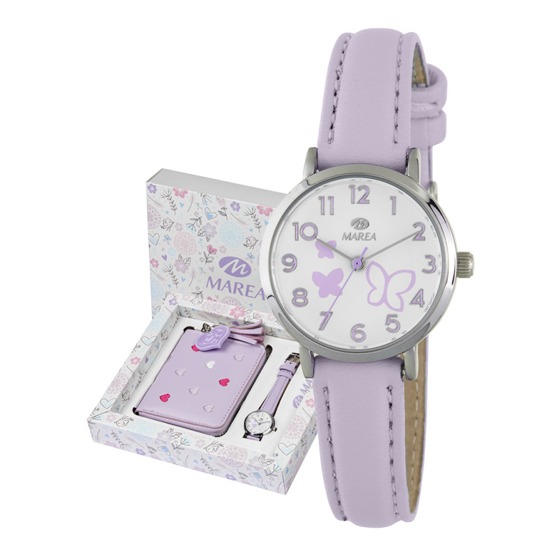 Reloj Niña Marea Comunión Cuarzo Metal  Correa + Monedero - B41436/6