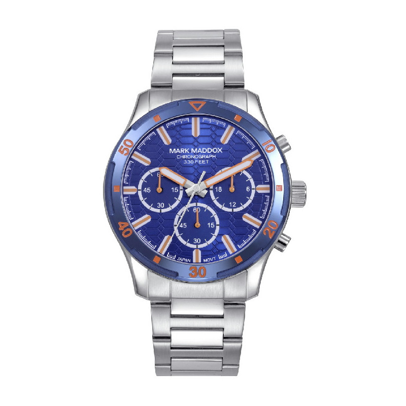 Reloj Hombre Mark Maddox Crono Acero Esfera Azul - HM0155-36
