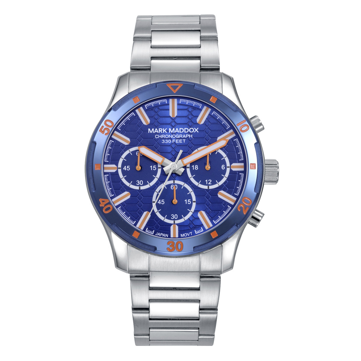 Reloj Hombre Mark Maddox Crono Acero Esfera Azul - HM0155-36
