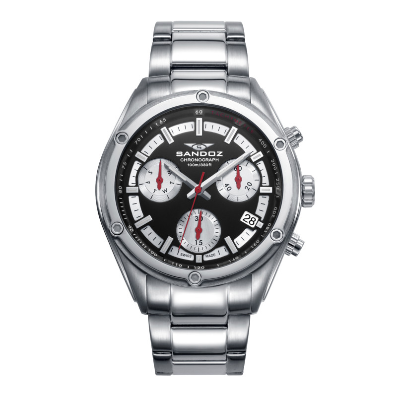 Reloj Hombre Sandoz Crono Suizo  Brazalete 43 mm - 81509-57