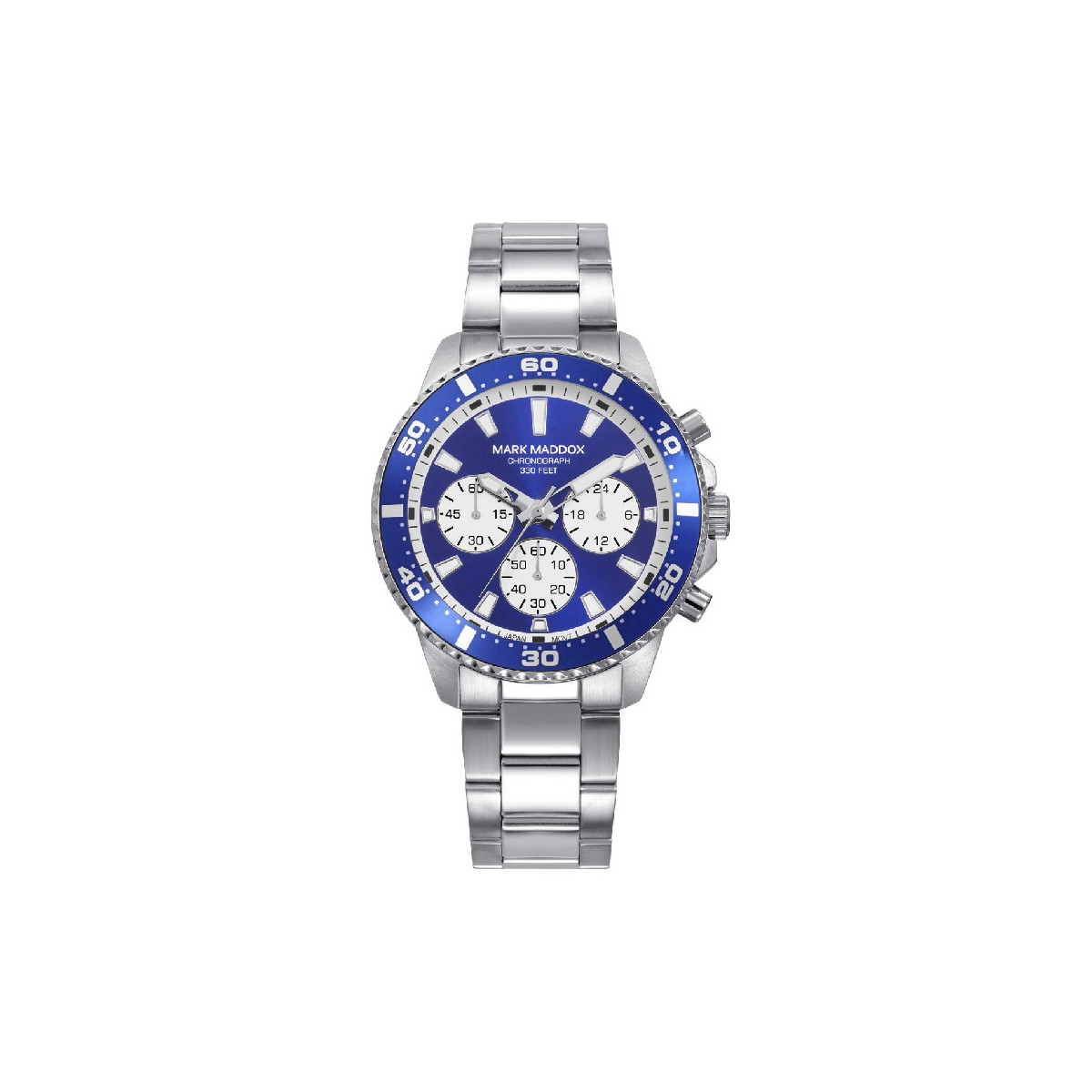 Reloj Hombre Mark Maddox Crono Acero Esfera Azul y Blanco 42 mm - HM0157-36