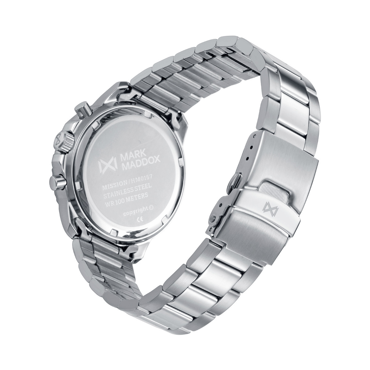 Reloj Hombre Mark Maddox Crono Acero Esfera Azul y Blanco 42 mm - HM0157-36