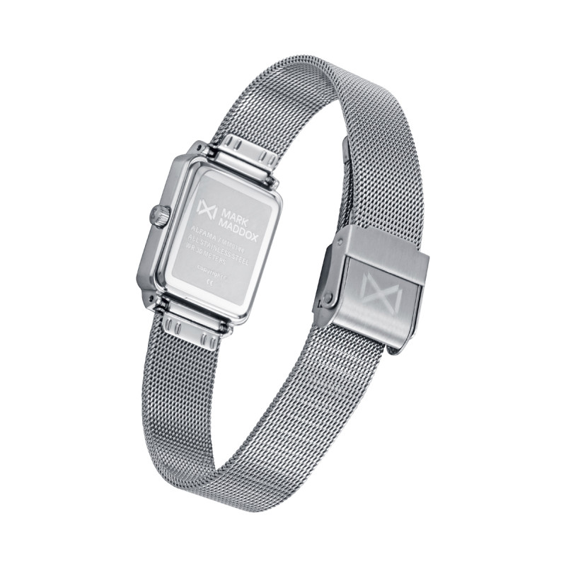 Reloj Mujer Mark Maddox Cuarzo Acero Circonitas Esfera Verde Rectangular - MM0144-67