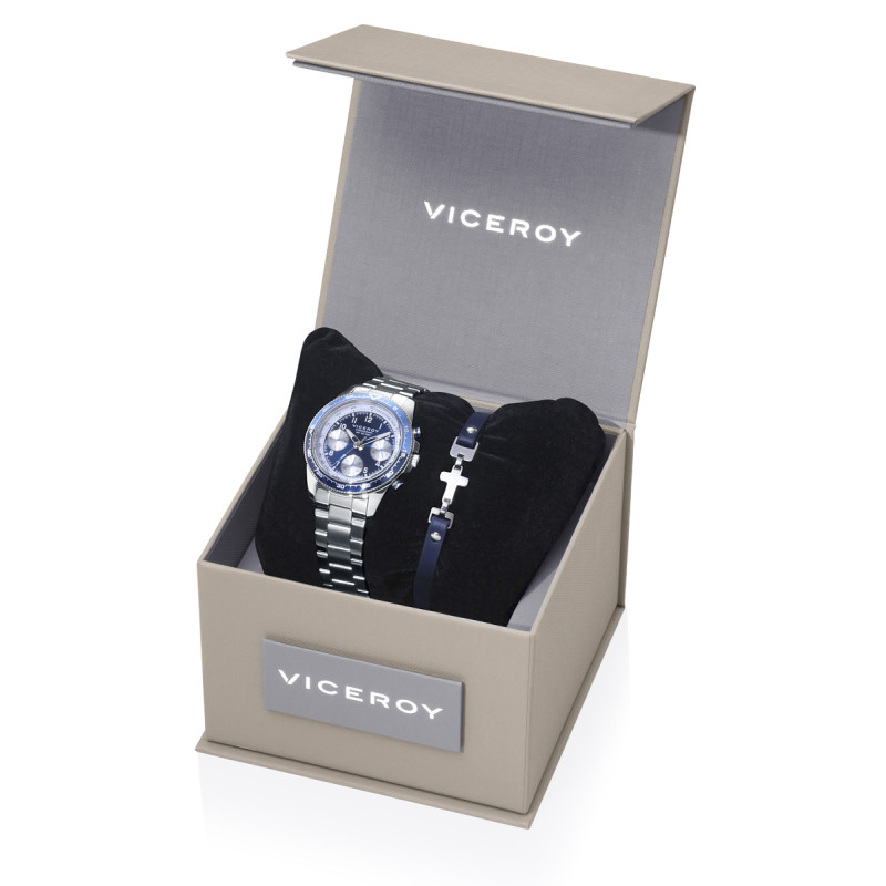 Reloj y Pulsera Niño Viceroy Crono Aluminio y Acero 37 mm - 401465-34
