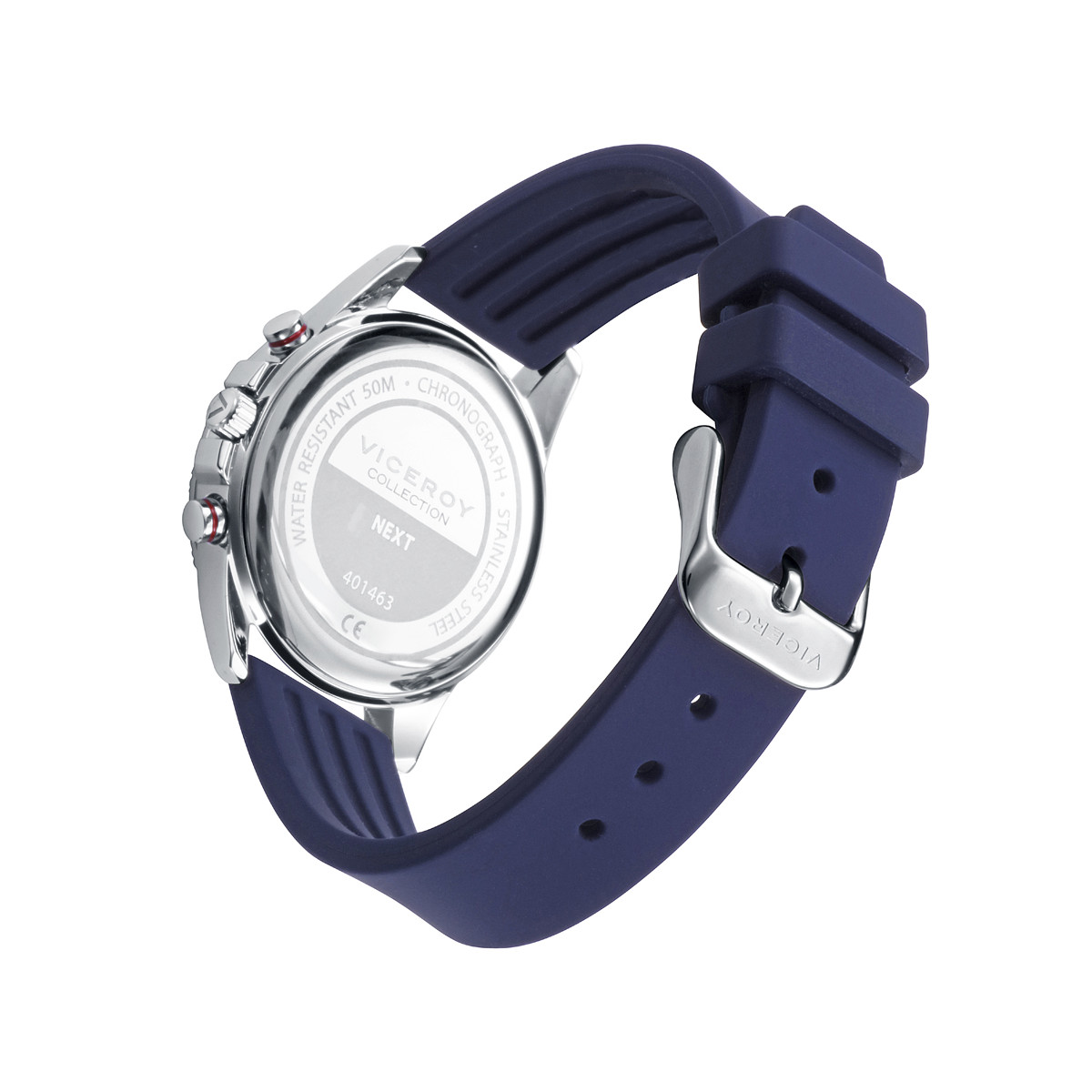 Reloj y Pulsera Viceroy Crono Acero Silicona 37 mm - 401463-34