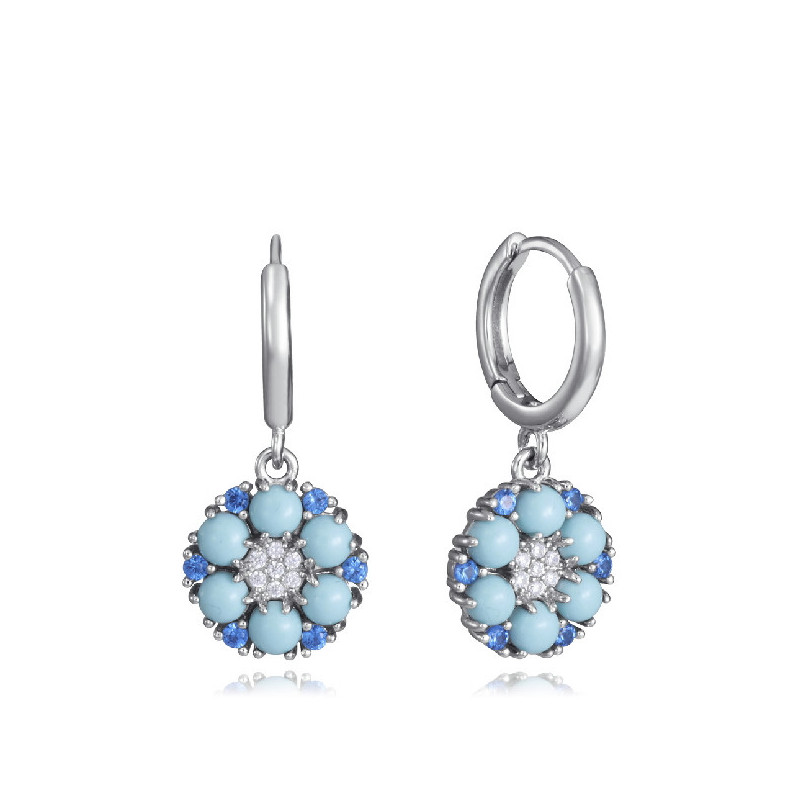 Pendientes Mujer Viceroy Jewels Plata Aros Turquesas 12 mm - 000750016