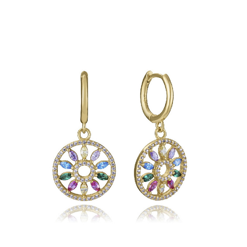 Pendientes Mujer Viceroy Jewels Plata Dorada Piedras Circonitas 26 mm - 000750022