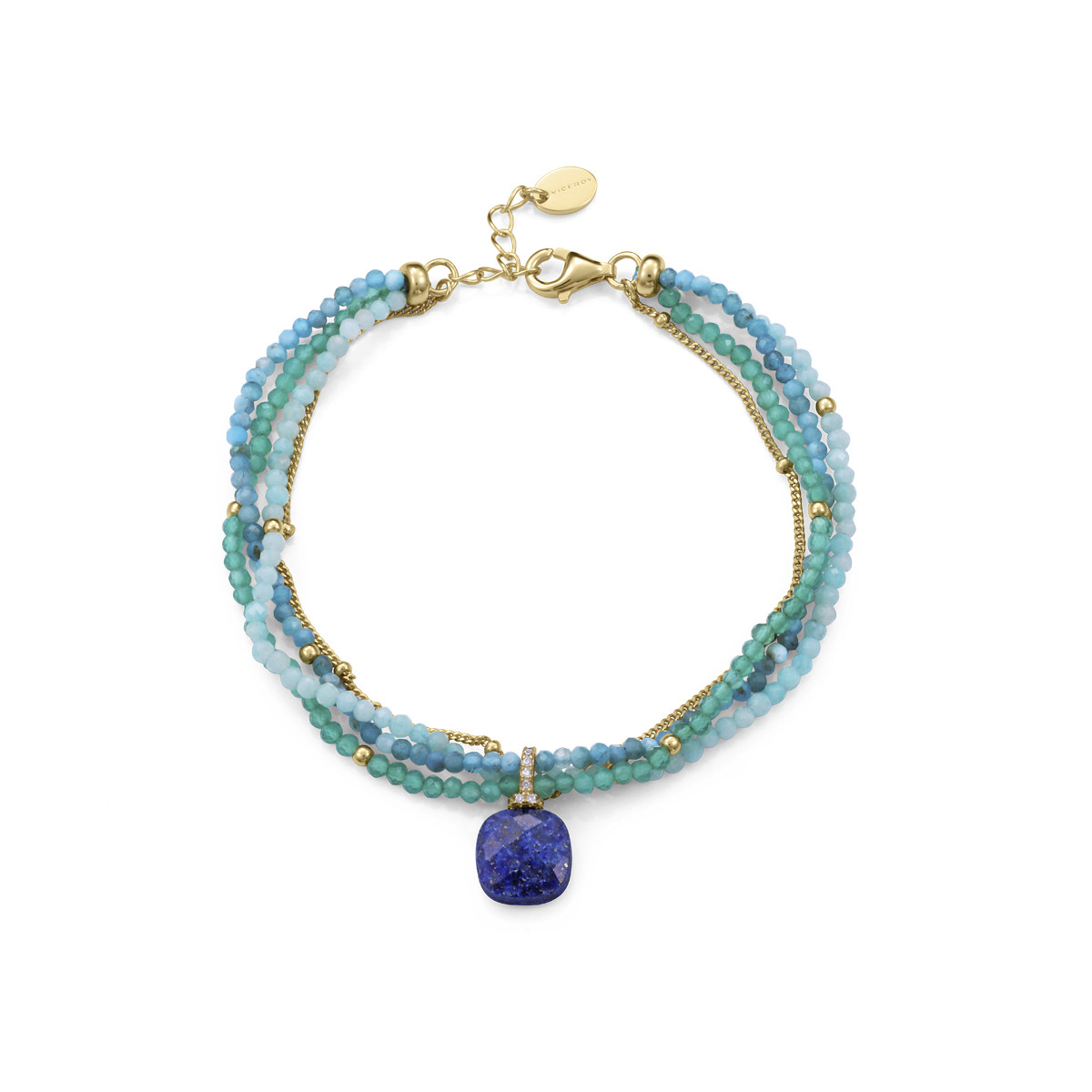 Pulsera Mujer Viceroy Jewels Plata Dorada Piedras Naturales - 000750008